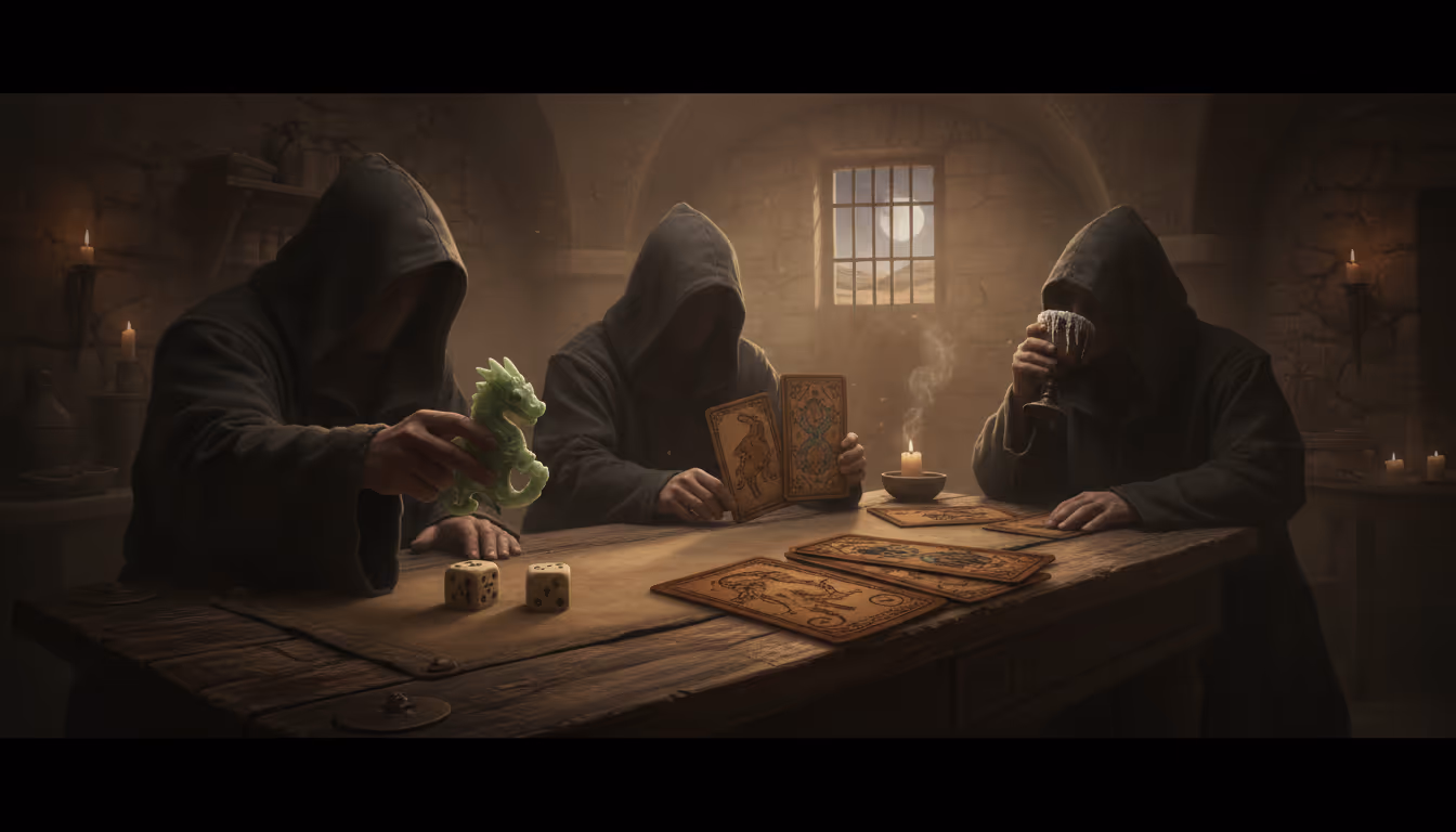 Dünyanin dört bir yanindan kadim kumarhane ritüelleri — parlayan sans tilisimlari, ritüel kartlar ve geleneksel ortamlarda duygusal oyuncular